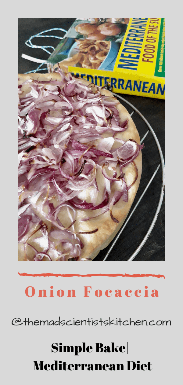 A vegan Focaccia made with onions as toppings