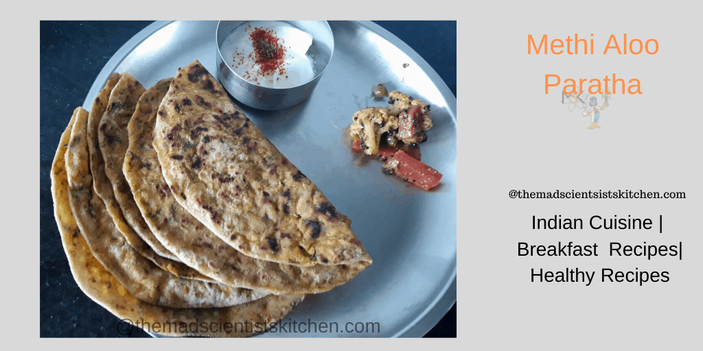 Fenugreek and Potato Flatbread with Indian Pickles and Curds