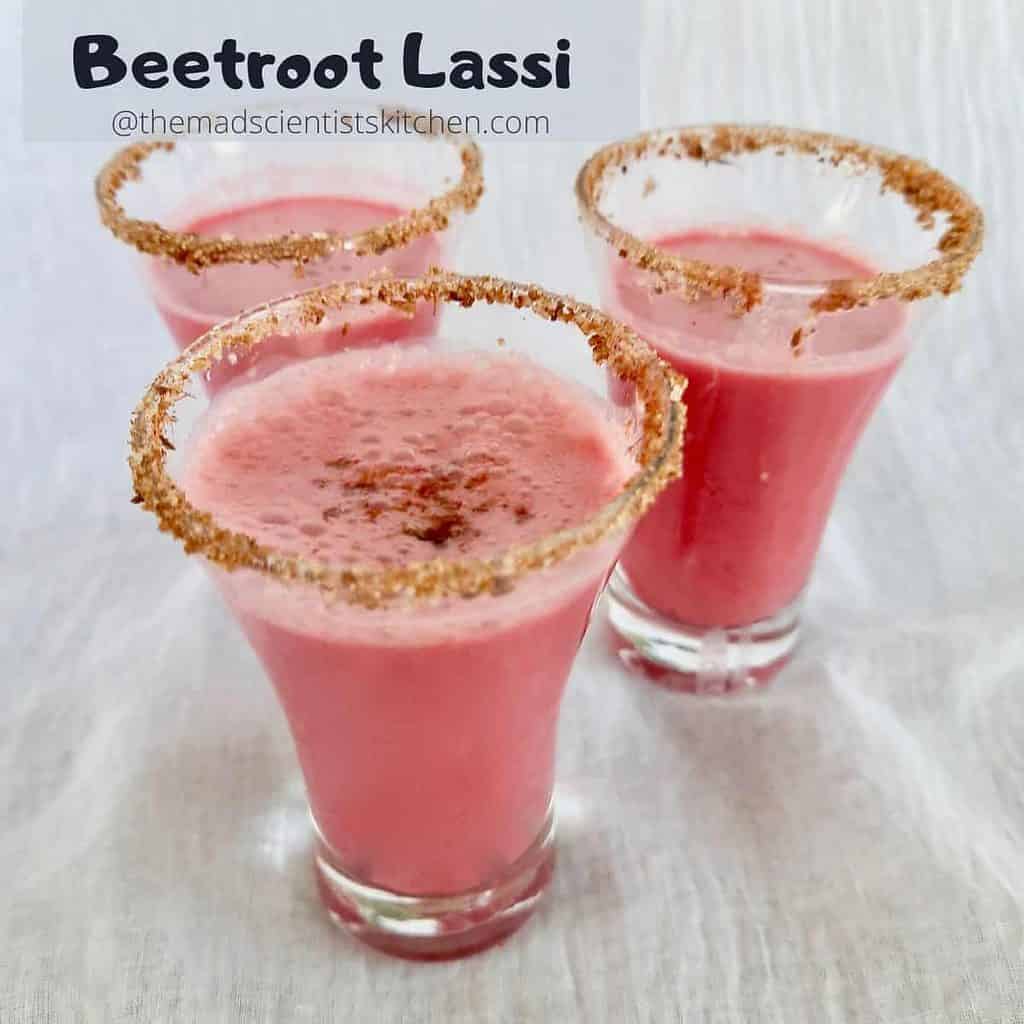 Lassi made with beetroot