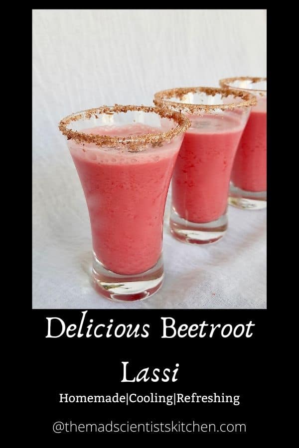 Lassi made from roasted beets