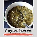 Gongura also called red sorrel leaves made into a chutney
