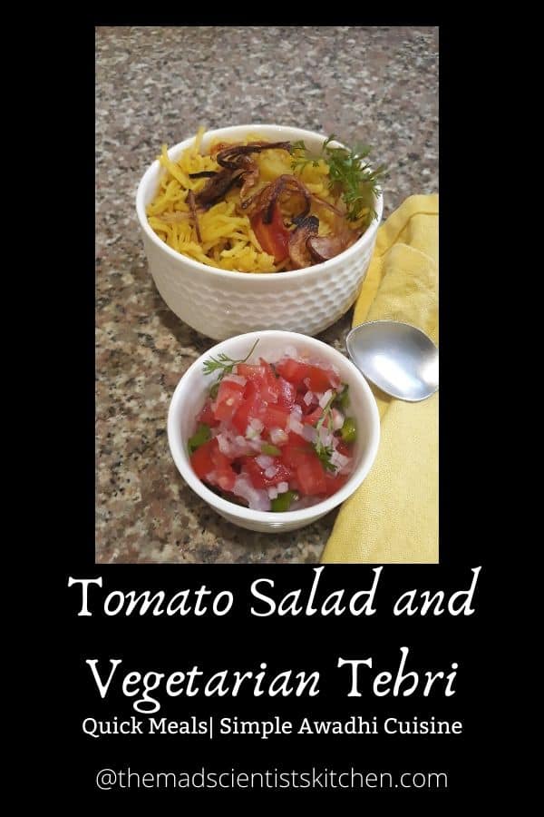 Tomato Salsa with Vegetarian Tehri