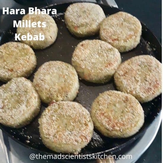 Cooking Hara Bhara Millets Kebab