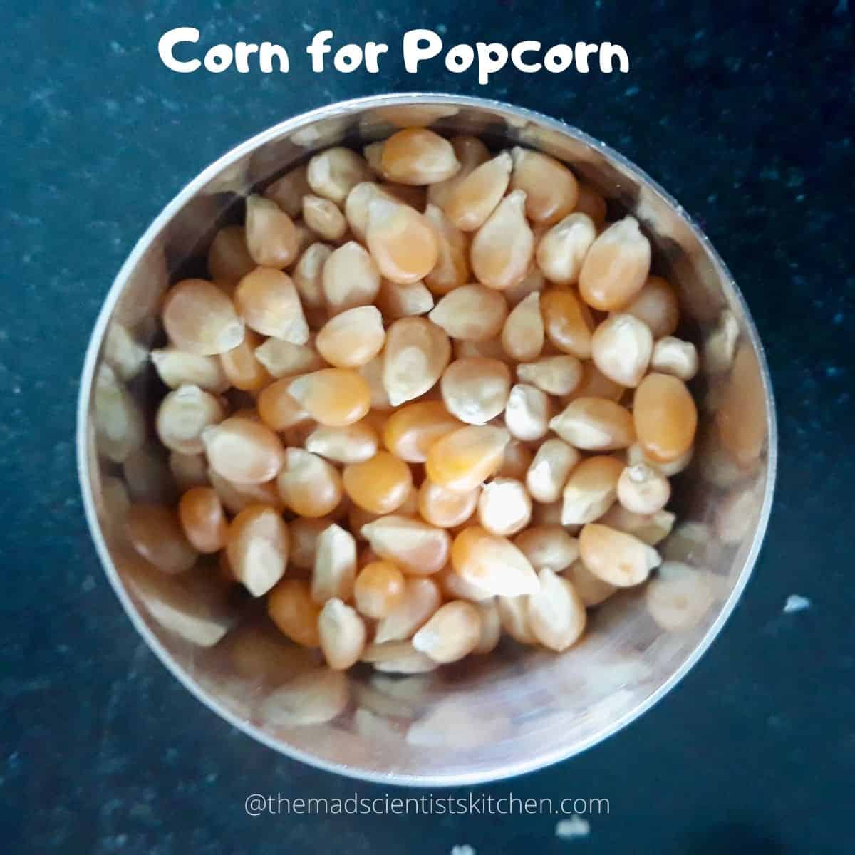 A bowl of Corn for popping