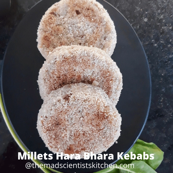Millets and spinach make a delicious vegan kebab