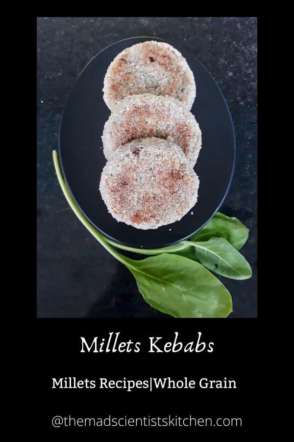 Millets and Spinach makes these cutlets delicious and healthy