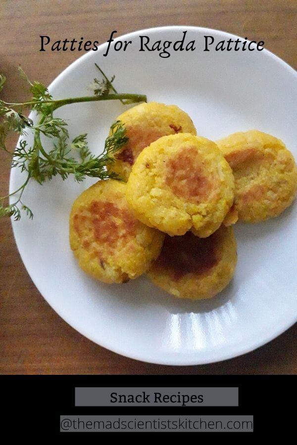 Patties, Pattice, Cutlets for ragda ready to serve.