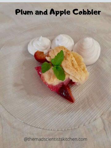 Plum and Apple Cobbler