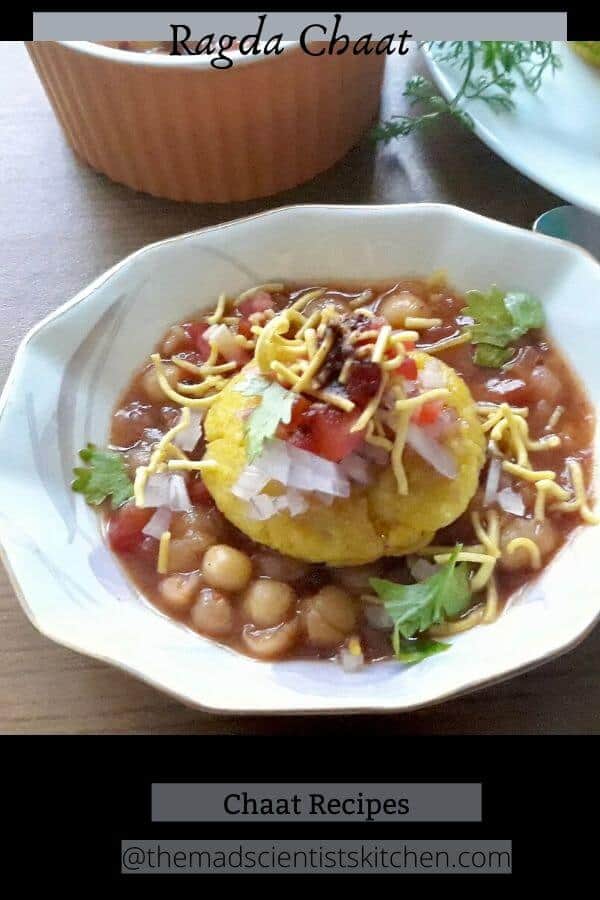 Ragda Chaat in a bowl.