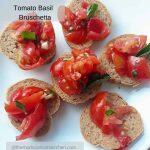 Tomato Basil Bruschetta a serving