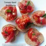 Tomato Basil Bruschetta a serving