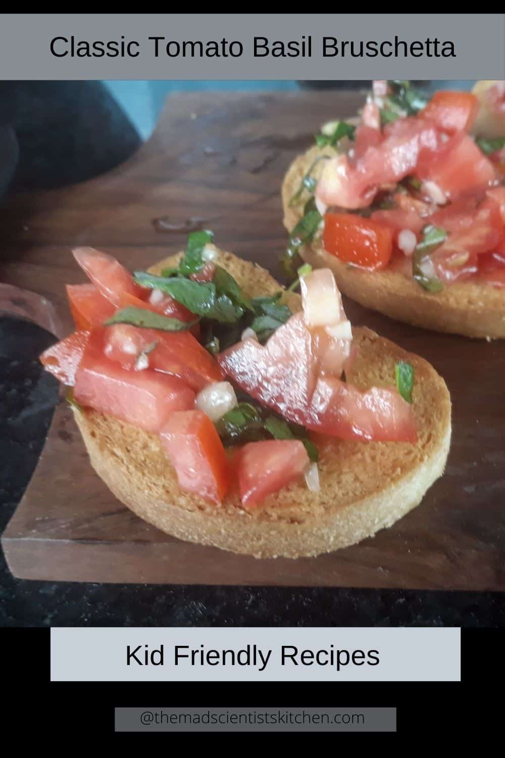 Bruschetta with fresh tomatoes and basil