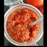Tomato Relish a condiment made from ripe tomatoes