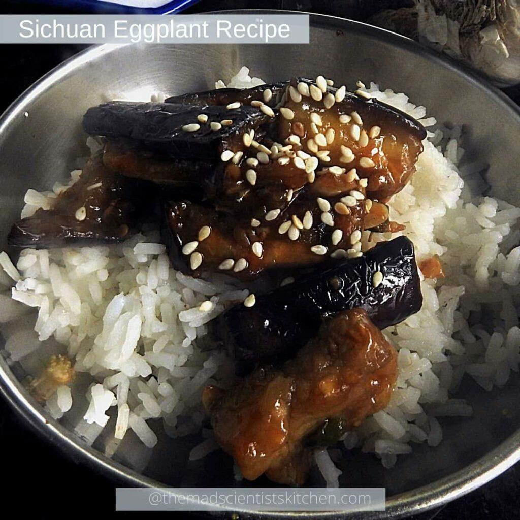 Chinese Yu Xiang Eggplant Recipe a serving