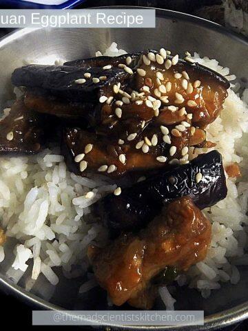 Chinese Yu Xiang Eggplant Recipe a serving