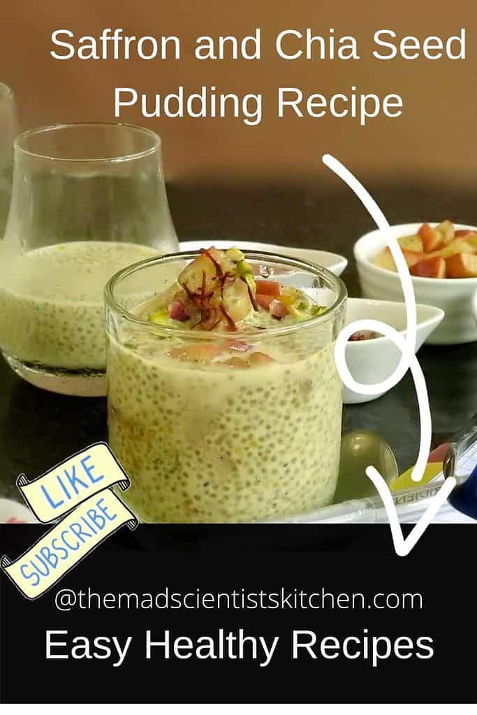 Saffron/Kesar and Chia Seed Pudding my breakfast for the day