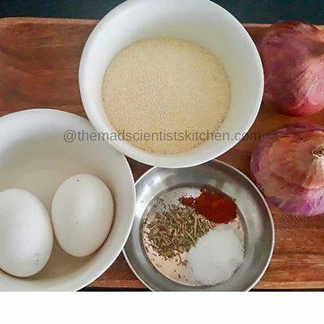 ingredients for Crispiest Baked Onions Rings without Flour