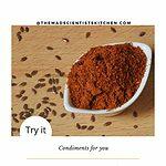 Idly Milagai podi or Khara Podi with flax seeds for lunch and dinner