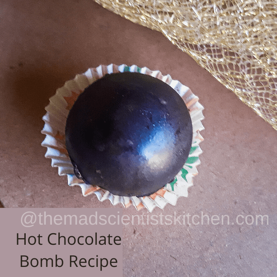 A small chocolate bomb  