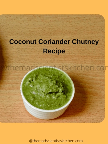 Dishing up some coconut and coriander chutney to go with breakfast