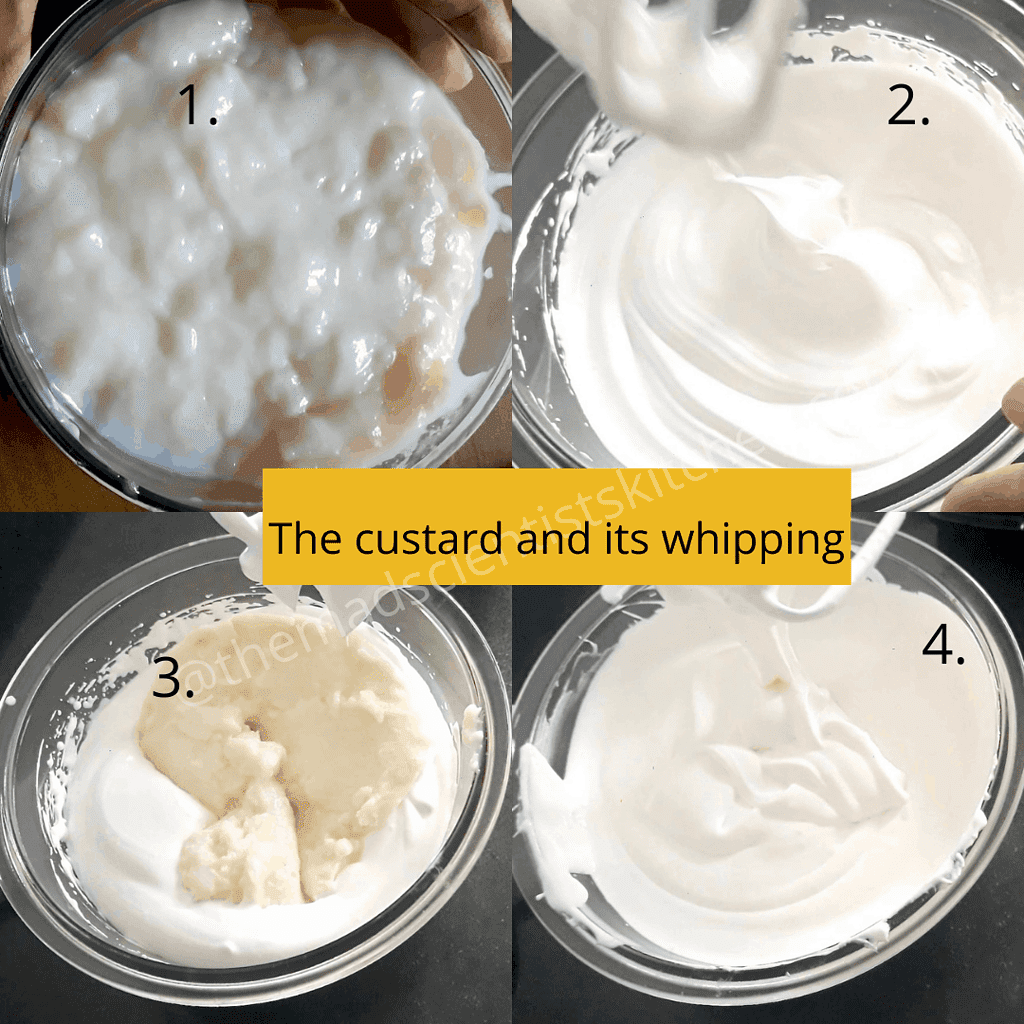 Steps 2 in making custard ice cream