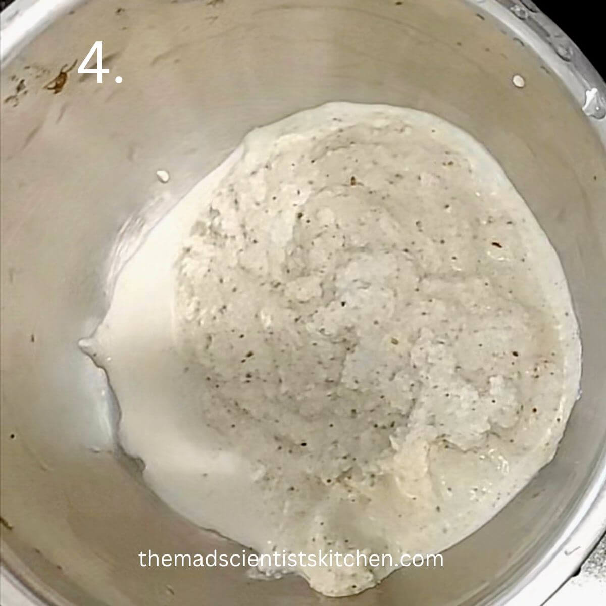 The finely ground coconut mixture for Kalan