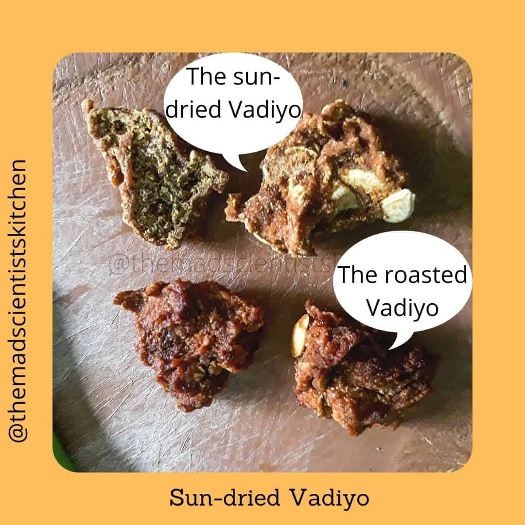 Vadiyo used in Goan cooking