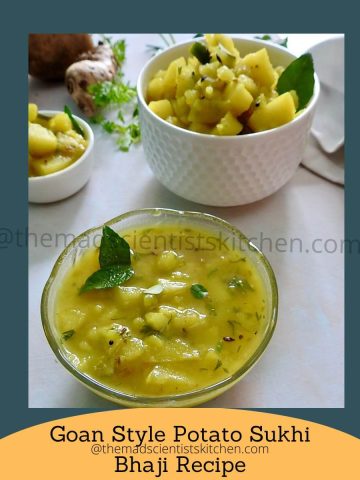 Goan potato sukhi bhaji a plate of Goan-style a flavourful and aromatic Indian potato curry.