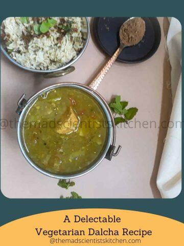 Serving some Vegetarian Dalcha with Bhagara rice