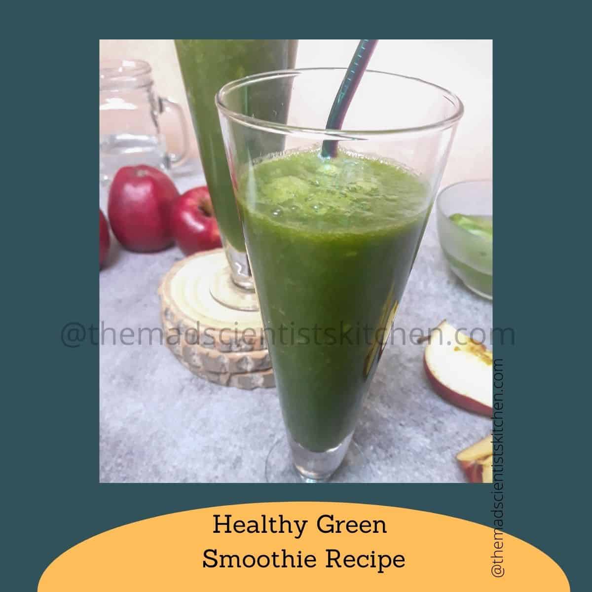 Easy and simple Green smoothie with minimum ingredients and our favourite.
