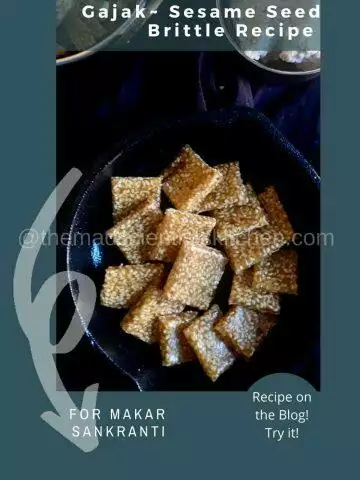 Lohri special Gajak, Sesame Seed Brittle ready to be served