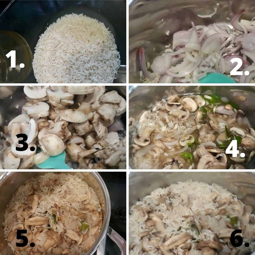 How to make Lemony Mushroom Pulao