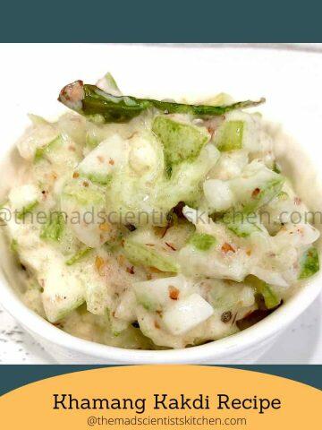 Cucumber salad made with curd and roasted peanuts