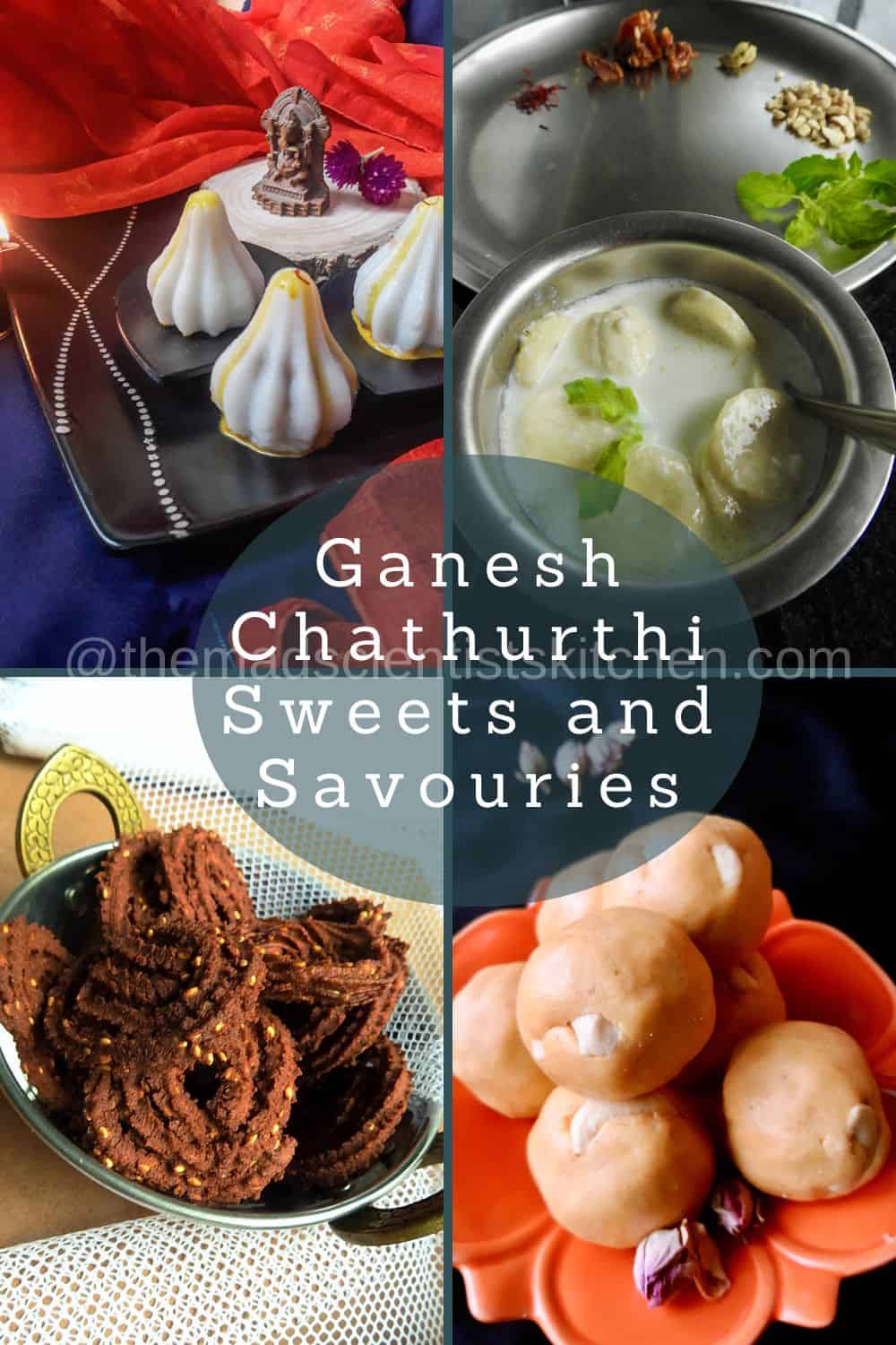 My list of sweets and savouries for Ganesh Festival.