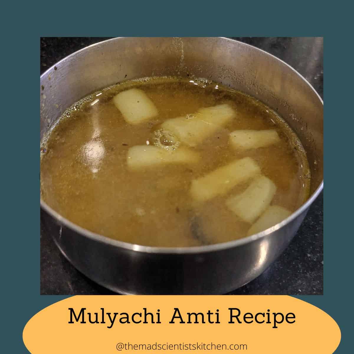 My everyday curry Mulyachi Amti or radish dal