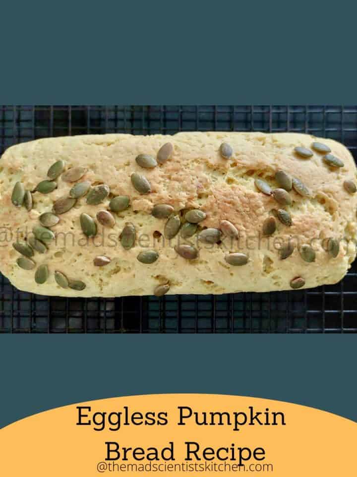 An easy Eggless Pumpkin Bread recipe with homemade pumpkin puree has my breakfast sorted
