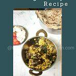 Our meal today stuffed baby aubergine and pearl millet flatbread