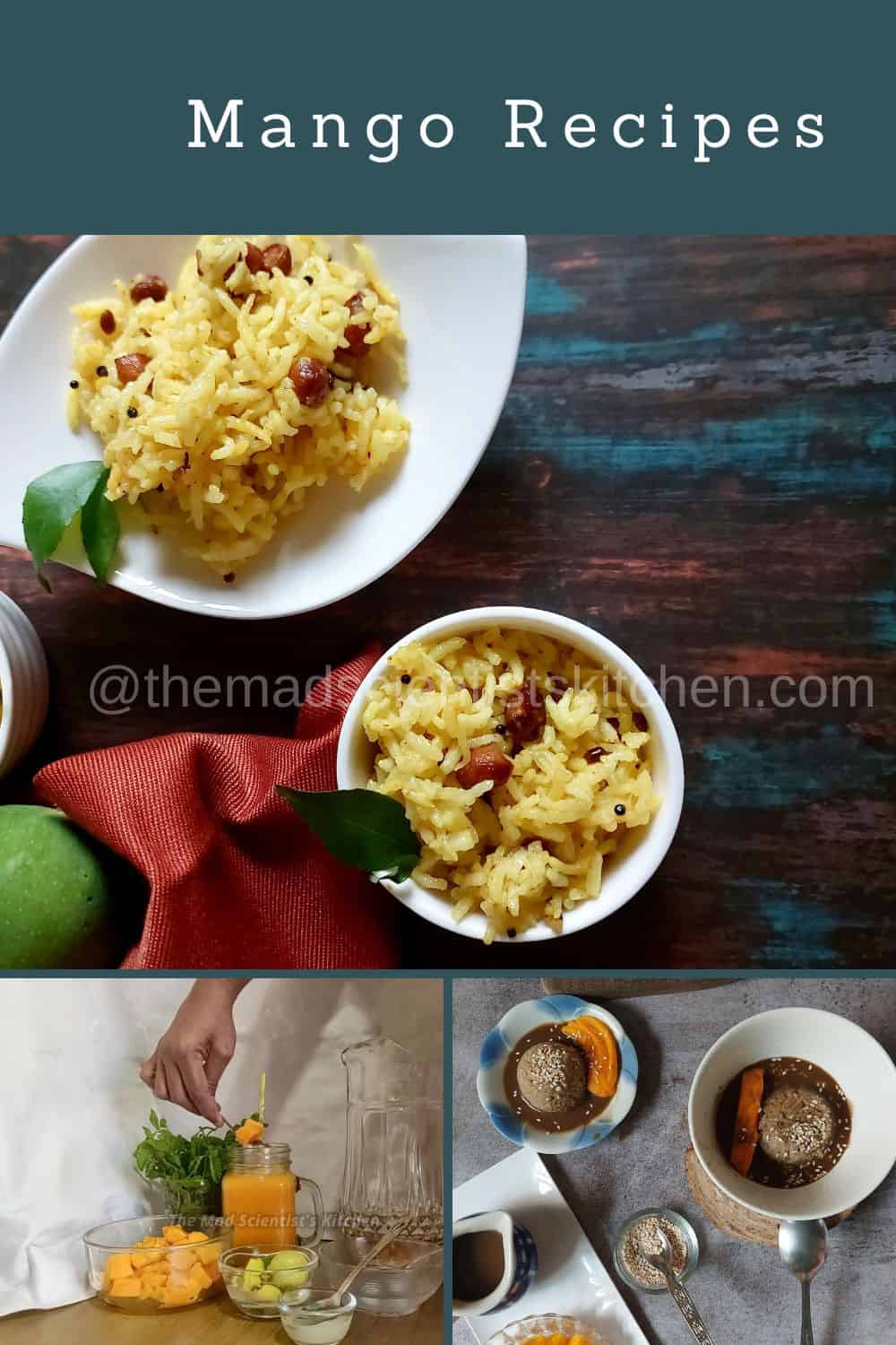 The ways in which mangoes can be used in rice and to make a drink
