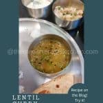 Amti a lentil curry tastes best hot with your meal.