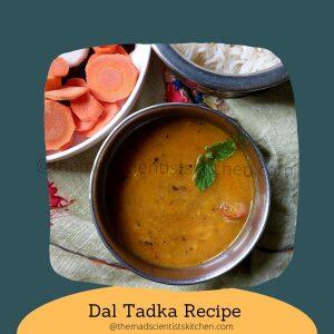 Every dal does not have the typical red oil tempering. But this dal is just as tasty.