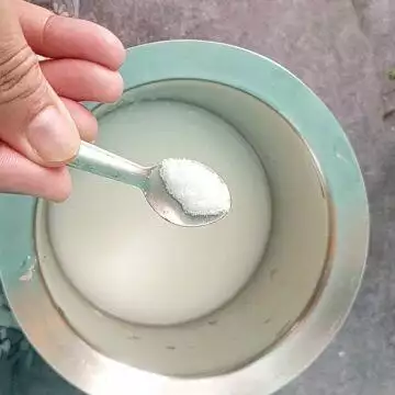 To the water and yogurt mixture add salt