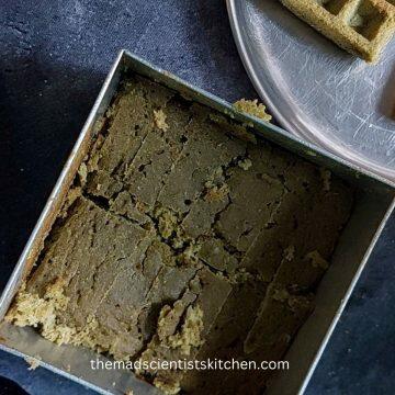 Cut the Khaman Dhokla.