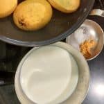 Making Aam Ras needs minimum ingredients. Mangoes, milk and salt. Jaggery is optional.