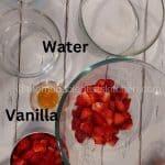 Ingredients to make Strawberry Sauce