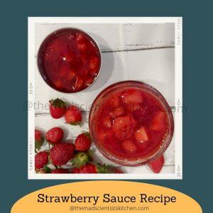 My strawberry sauce is ready t be served