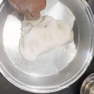 The mixed dough to make fara