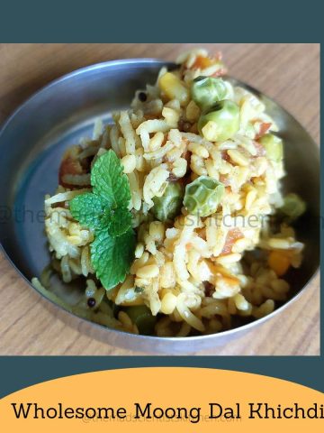 Pan-cooked Moong Dal Khichdi with detailed instructions