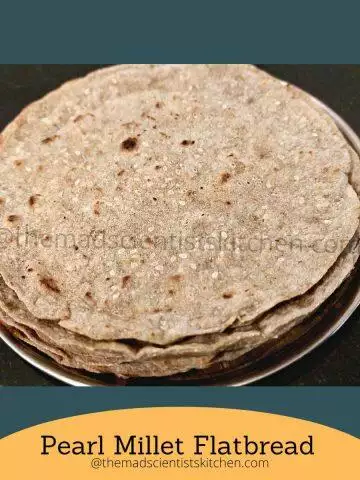 A stack of Bajra Roti, showcasing the gluten-free goodness of pearl millet flour