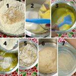 Preparing the dough forSweet Shankarpali