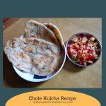 Chole Kulche served with spiced chole in a bowl and soft, butter-brushed kulchas.